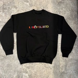 Men’s “Uncivilized” Collegiate Crewneck Sweatshirt | Medium